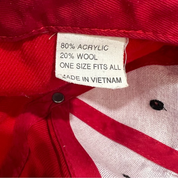 New York Yankees Red Baseball Cap “Monchito” Embroidered Spellout Hook/Loop back - Picture 5 of 8